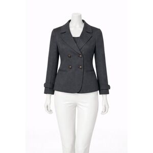 GERARD DAREL Cropped Double Breasted Peacoat Blazer EU 40 (US 8–10)